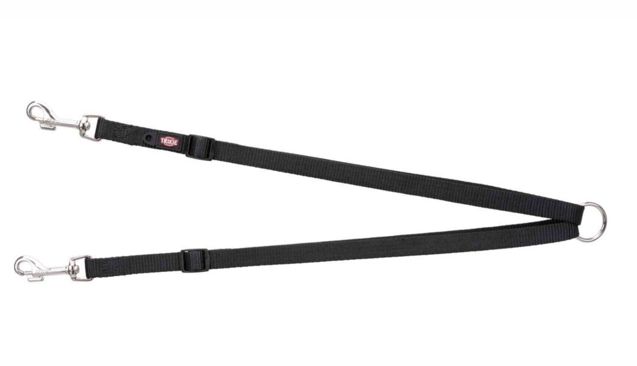 Hundeleine Premium Doppelleine Schwarz 40-70X1,5 CM